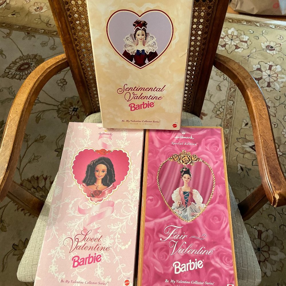 Set of 3 Hallmark Valentine Barbies